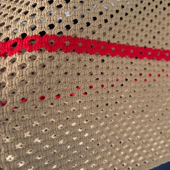 Burberry Tan  with Black, White, and Red Stripes - Picture 8 of 12